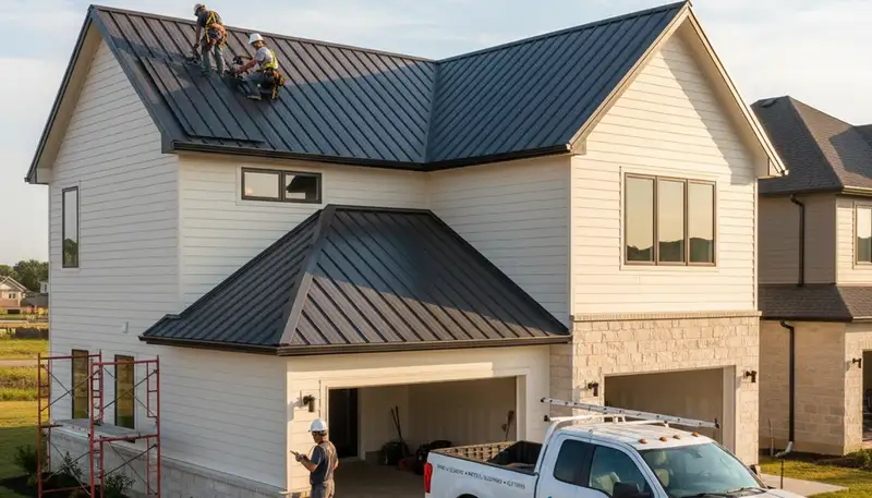 Professional metal roofing installation in Rochester NY by Next Level Exteriors roofing experts