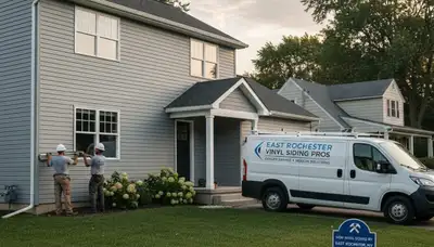 Professional vinyl siding installation on home exterior in Rochester, NY