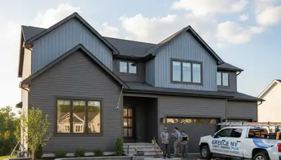 Professional vinyl siding installation on home exterior in Rochester, NY