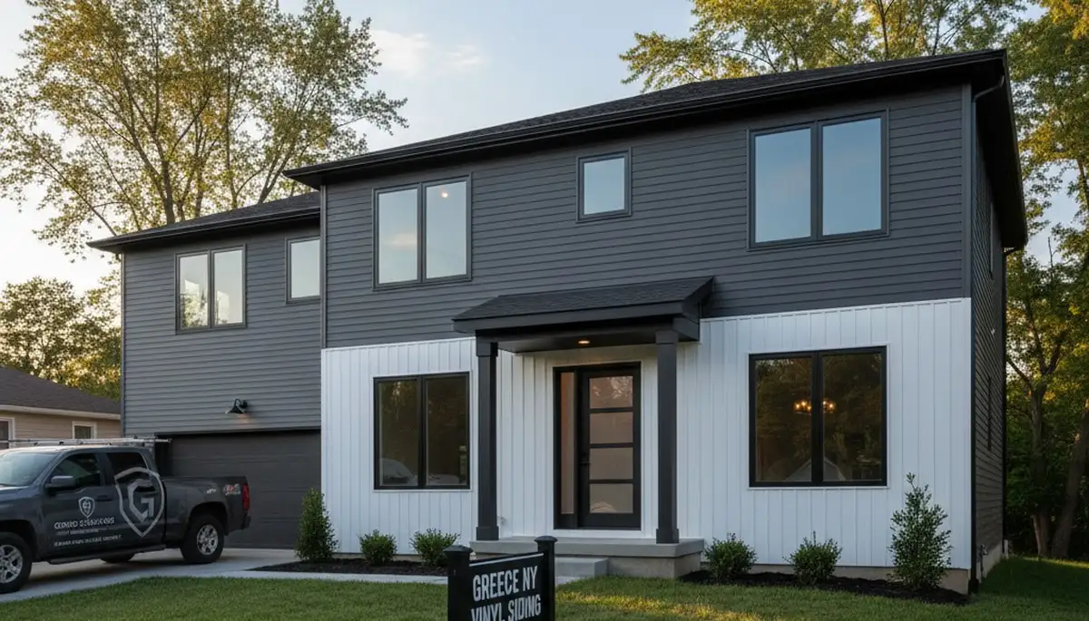 Professional vinyl siding installation on residential home in Rochester NY