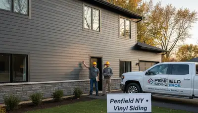 Professional vinyl siding installation on home exterior in Rochester NY