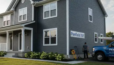 Professional vinyl siding installation on home exterior in Rochester NY