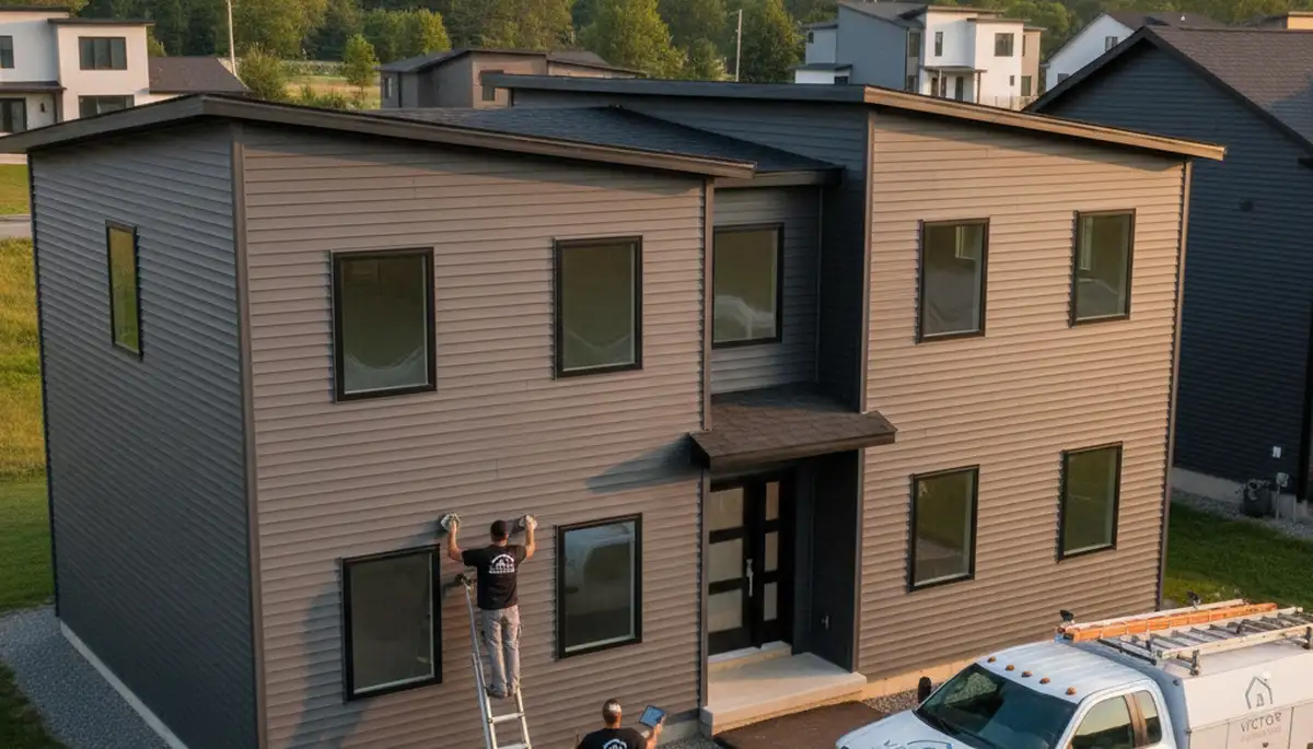 Professional vinyl siding installation on home exterior in Rochester, NY