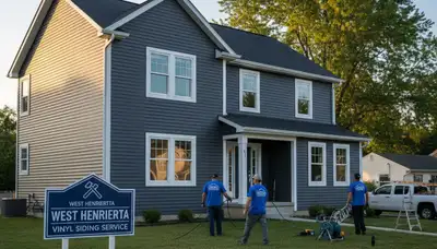 Professional vinyl siding installation on home exterior in Rochester, NY
