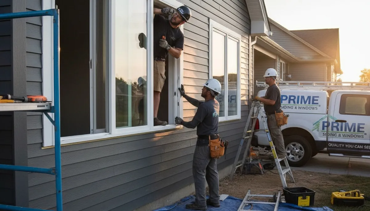 Professional window installation with vinyl siding in Rochester, NY by Next Level Exteriors